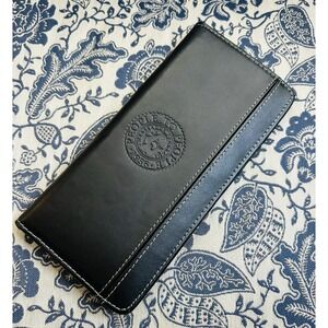 People to People, 1956, Ambassador Programs Leather Passport Wallet Clutch Black